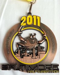Baltimore Half Marathon Medal 2011