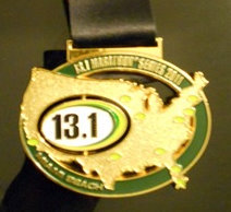 13.1 Miami Half Marathon Medal 2011