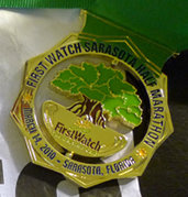 Sarasota First Watch Half Marathon Medal 2010