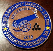 Blue Gray Half Marathon Medal 2010