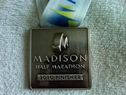 Madison Half Marathon Medal 2010